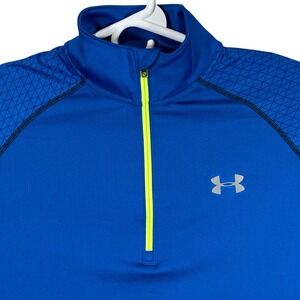 Under Armour Running ColdGear Womens Blue 1/4 Zip Pullover Jacket Medium